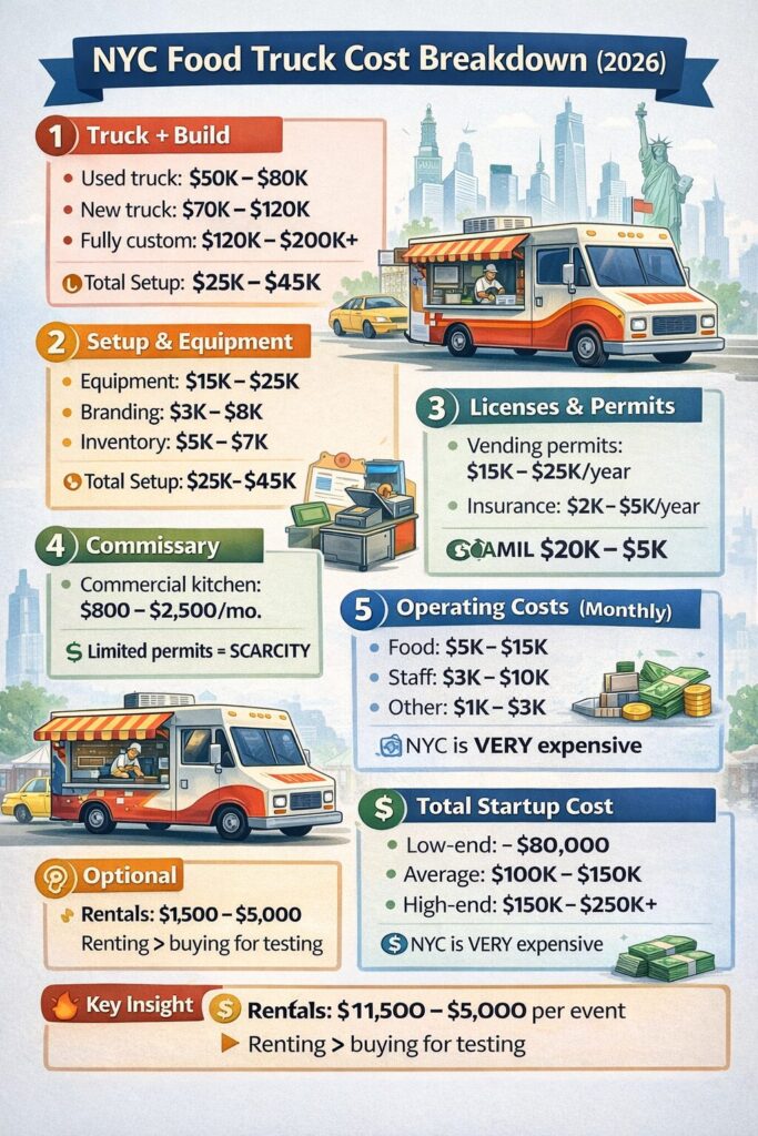 nyc food truck cost